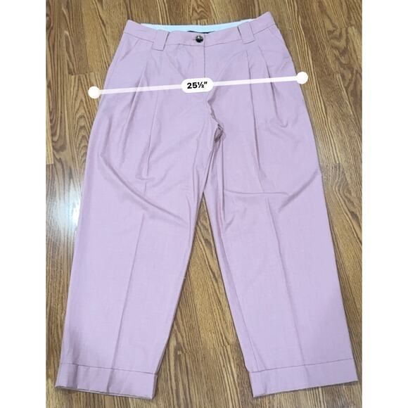 GANNI Drapey Melange Loose Mid Waist Pleat Pants size 44/US L - Picture 8 of 13